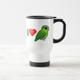 Caneca Térmica Eu amo Parrotlets pacífico (o verde)