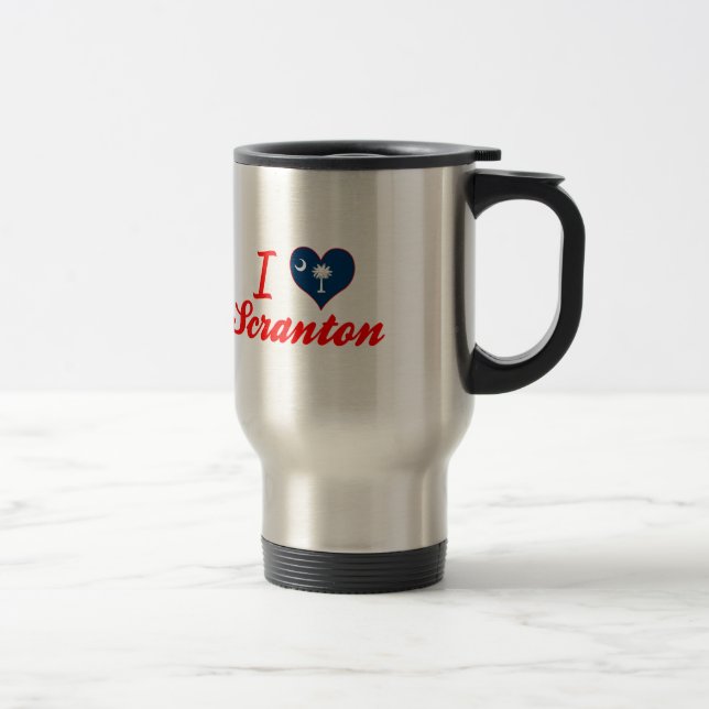 Caneca Térmica Eu amo Scranton, South Carolina (Direita)