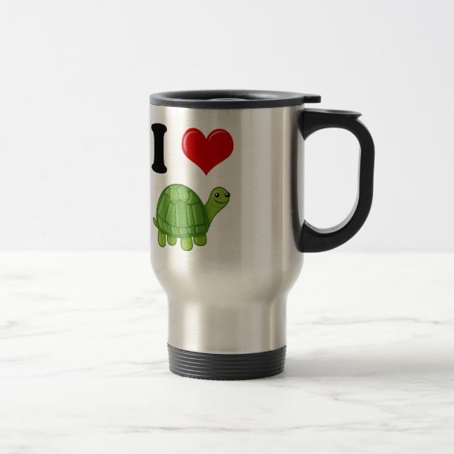 Caneca Térmica Eu amo tartarugas (Direita)