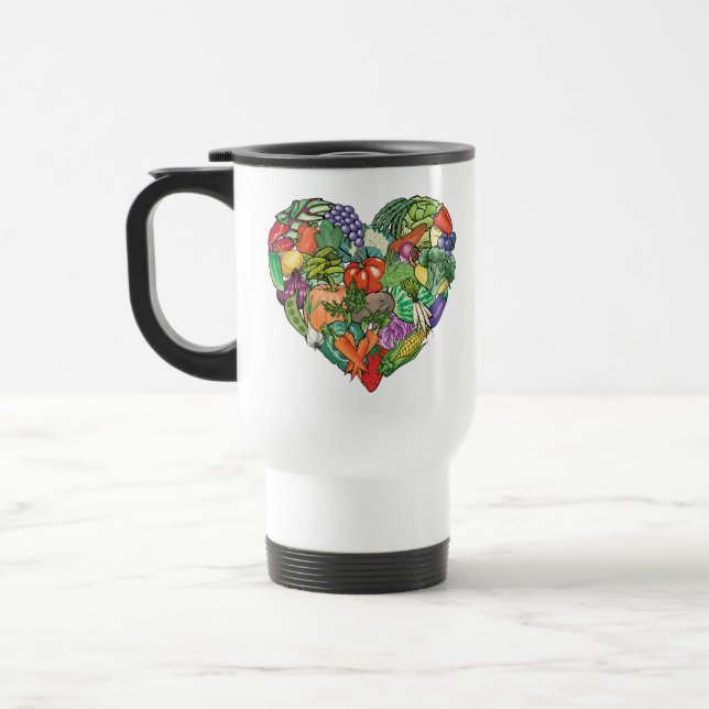 Caneca Térmica Eu Amo Veggies (Esquerda)