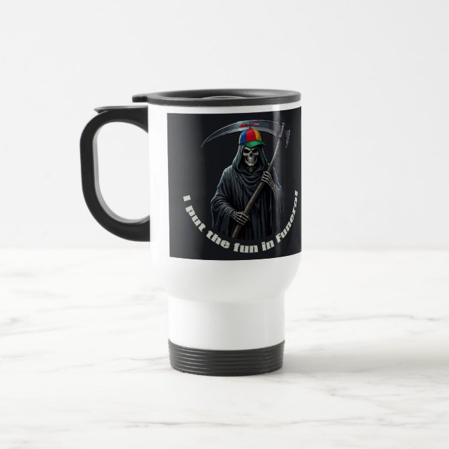 Caneca Térmica Eu Coloco a Diversão no Funeral (Esquerda)