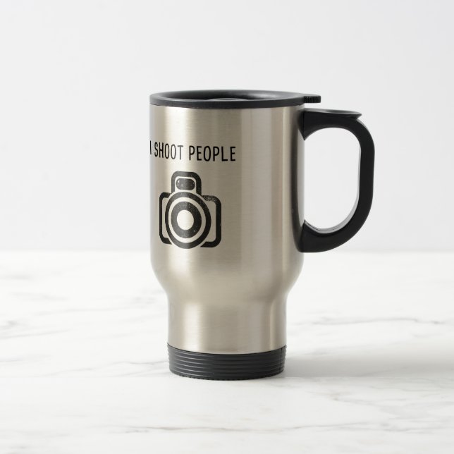 Caneca Térmica Eu disparo em pessoas - câmera (Direita)