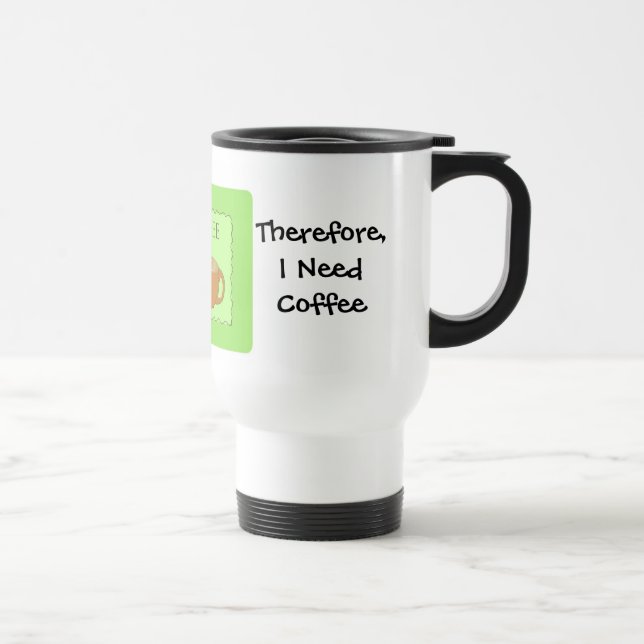 Caneca Térmica Eu Ensino Design de Café Humorístico Com Dito (Direita)