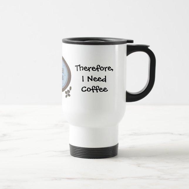Caneca Térmica Eu Ensino Dito de Café Humorístico (Direita)