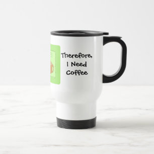 Caneca Térmica Eu ensino o design cómico do café com dizer