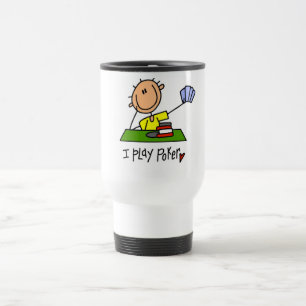 Caneca Térmica Eu Jogo Camisetas de Poker e Presentes