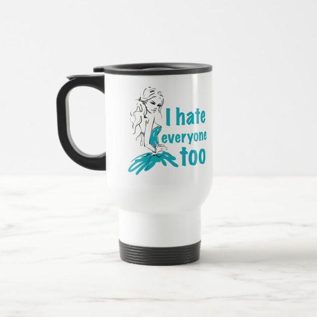 Caneca Térmica Eu odeio todo mundo também (Esquerda)