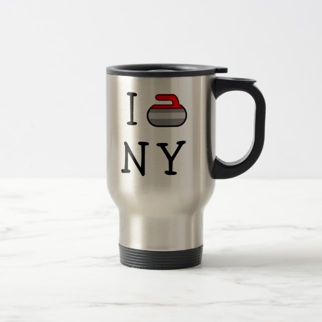 Caneca Térmica Eu ondulo o ~ Ardsley de NY (Direita)