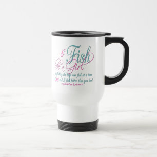 Caneca Térmica Eu pesco como uma garota pescando