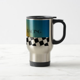 Caneca Térmica Eu Preferiria Estar Correndo Desenho Xadrez