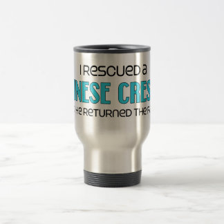Caneca Térmica Eu salvei um chinês Crested (o cão masculino)