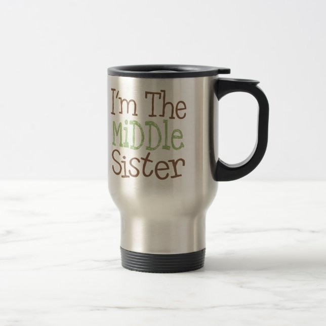 Caneca Térmica Eu sou a irmã média (o verde) (Direita)