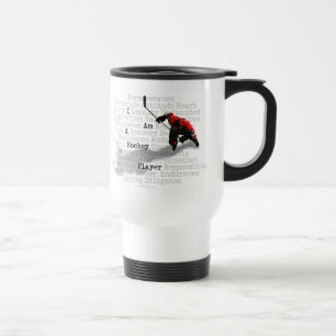 Caneca Térmica Eu sou um jogador de hóquei