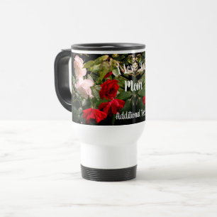 Caneca Térmica Eu Te Amo Mãe Rosas Encharcados Personalizados