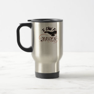 Caneca Térmica Eu Vi o Corvo Arte Gótica Horror Clássico Retro