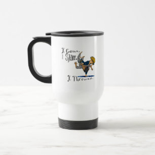 Caneca Térmica Eu Vim, Vi, Joguei judô engraçado.