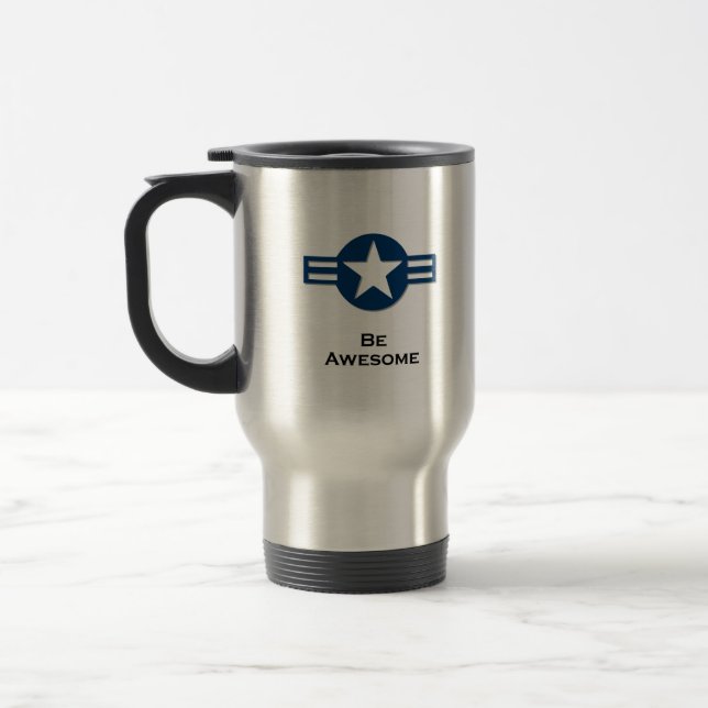 Caneca Térmica EUA Be Awsome blue (Esquerda)