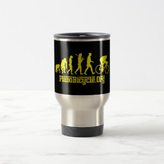Caneca Térmica Evolução amarela amarela do ciclismo do jérsei de
