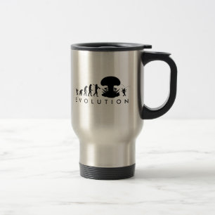 Caneca Térmica Evolução do Homem & Barata Gráfico Divertido de Ev