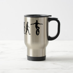 Caneca Térmica Evolução humana: Montanha Unicycling (municipal)