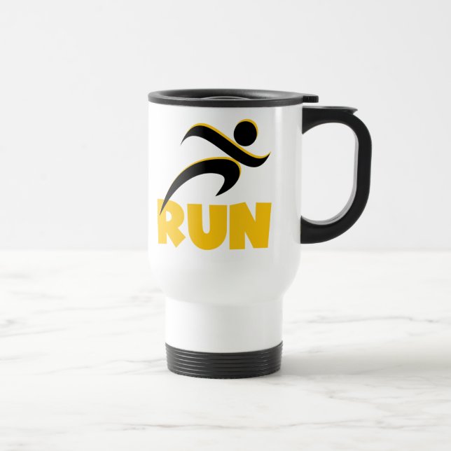 Caneca Térmica Executar Amarelo (Direita)