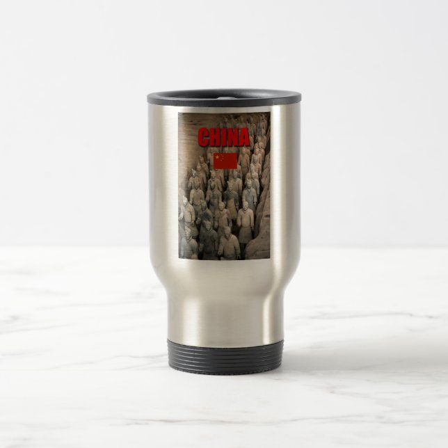 Caneca Térmica Exército Terracotta China - Foto Profissional (Centro)