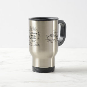 Caneca Térmica Explore Mais, Preocupe-se Menos Tumbler–Aventura M