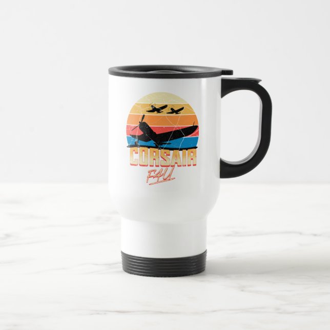 Caneca Térmica F4U Corsair - Beleza de Bent-Wing - Presentes-Pilo (Direita)