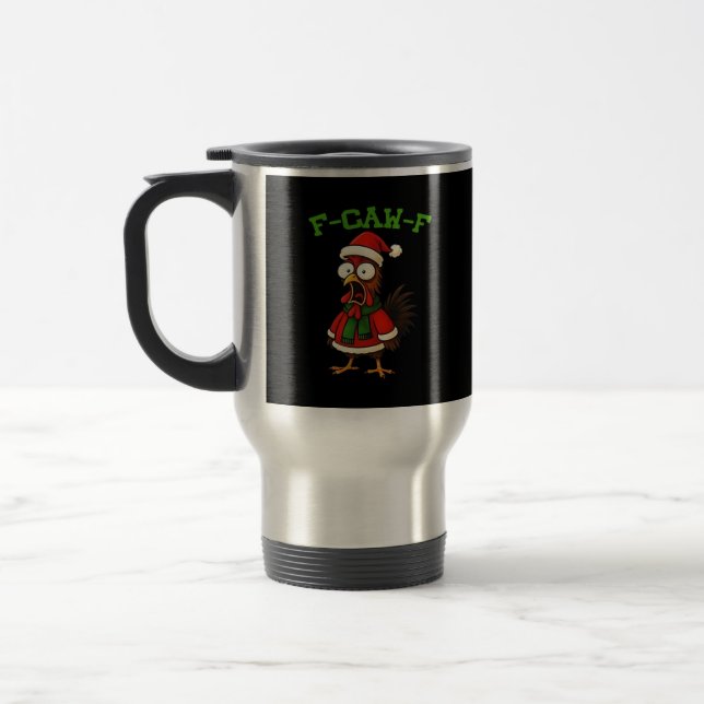 Caneca Térmica F-Caw-F Frango Clássico Gráfico Retro (Esquerda)