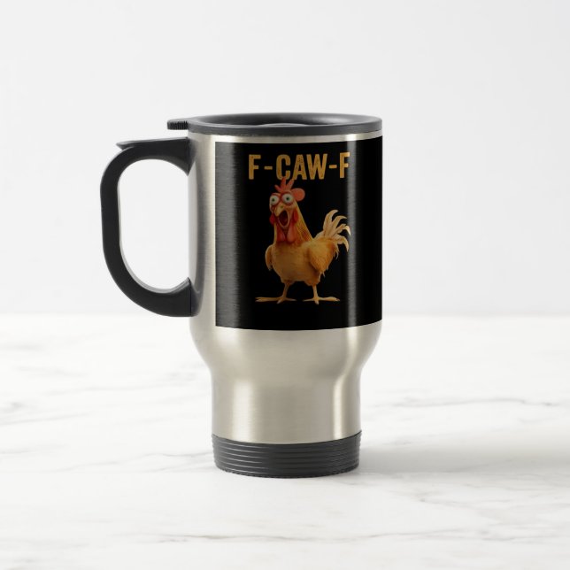 Caneca Térmica F-Caw-F-Frango Divertido Moderno (Esquerda)