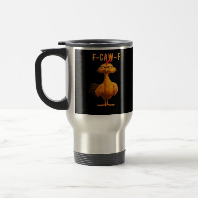 Caneca Térmica F-Caw-F Frango Engraçado da Moda (Esquerda)