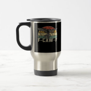 Caneca Térmica F-Caw-F Vaca Pássaro Engraçado Vintage Pôr do Sol