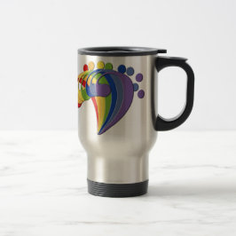 Caneca Térmica Fã do arco-íris do Clef baixo