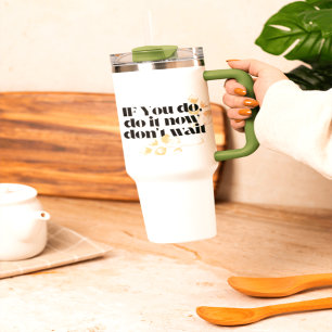 Caneca Térmica "Faça agora uma citação motivacional - Dourada-ins