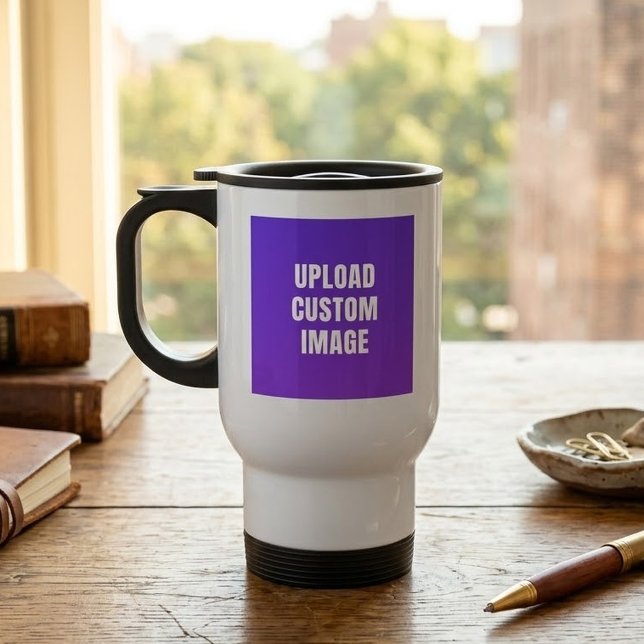 Caneca Térmica Faça upload de 2 imagens personalizadas - Adicione (Criador carregado)