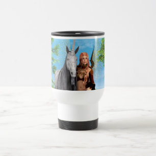 Caneca Térmica Fada e Unicórnio