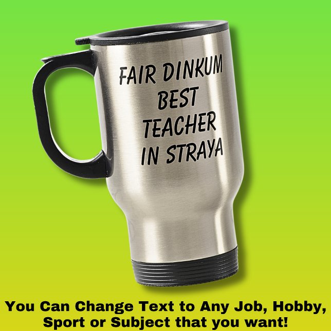 Caneca Térmica Fair Dinkum BEST TEACHER em Straya (Criador carregado)
