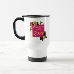 Caneca Térmica Faith Women Floral: Faça todas as coisas com o pre