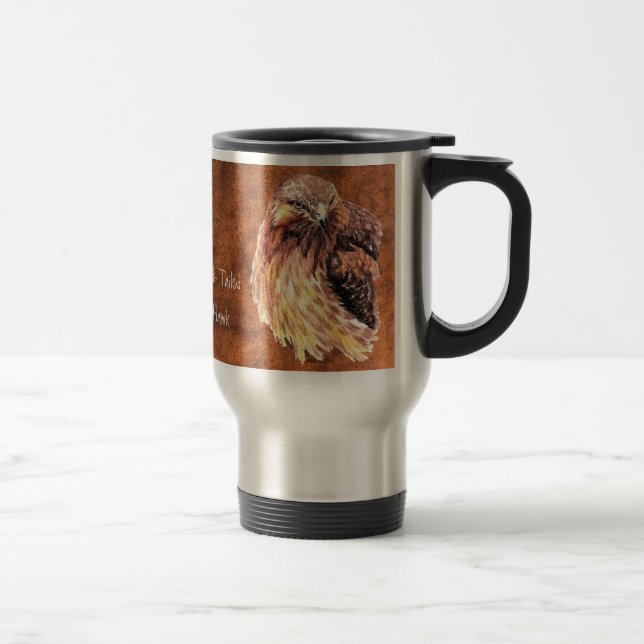 Caneca Térmica Falcão Perfurado Vermelho - Pássaro (Direita)