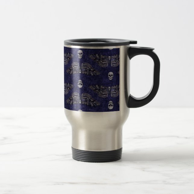 Caneca Térmica Falln Deathshead Moth and Skulls (Direita)