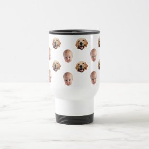 Caneca Térmica Família Cute Personalizada Face 2 Fotografias Mug