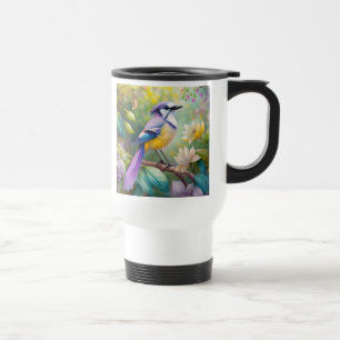 Caneca Térmica Fantasia de Pássaro Violeta Crestado