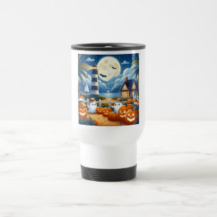 Caneca Térmica Fantasma/abóboras do Dia das Bruxas Justo/Costeiro