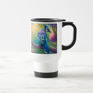 Caneca Térmica Fantasy Birds Blue Jay