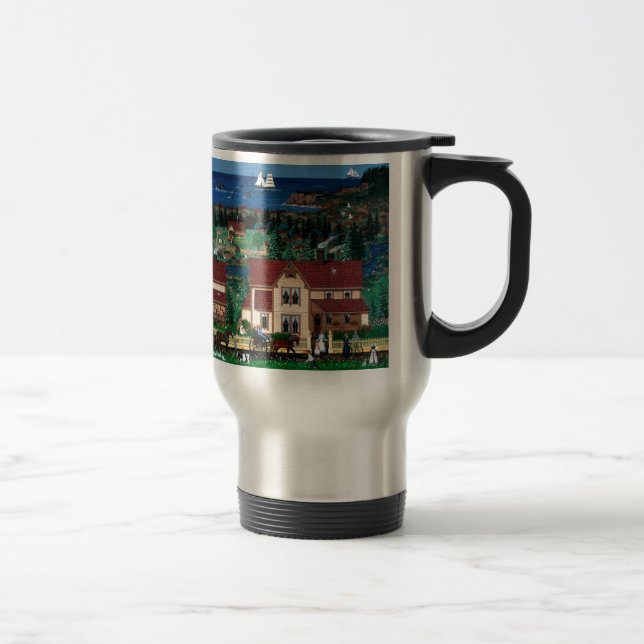 Caneca Térmica Farol de Cape Blanco e a Casa Hughes (Direita)