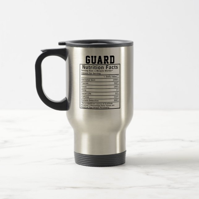 Caneca Térmica Fatos Nutricionais Engraçados para Guarda Presente (Esquerda)
