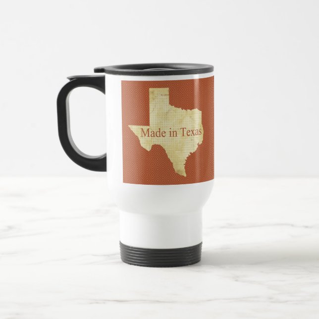 Caneca Térmica Feito no Texas Rusty Red Viagem/Viagem ao trabalho (Esquerda)