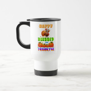 Caneca Térmica Feliz, Abençoado E Grato