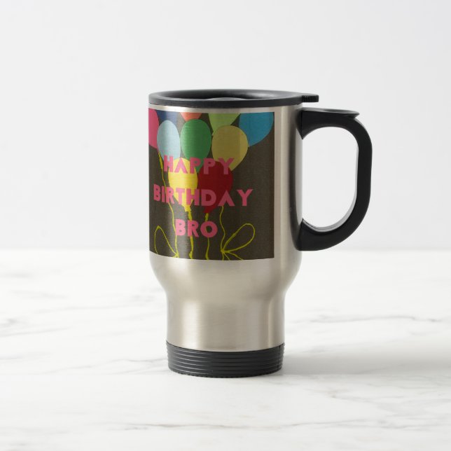 Caneca Térmica Feliz Aniversário Bro Art Impressão (Direita)