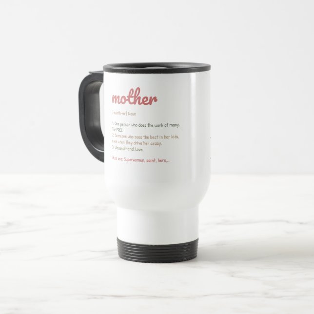 Caneca Térmica Feliz Dia das Mães (Frente Esquerda)